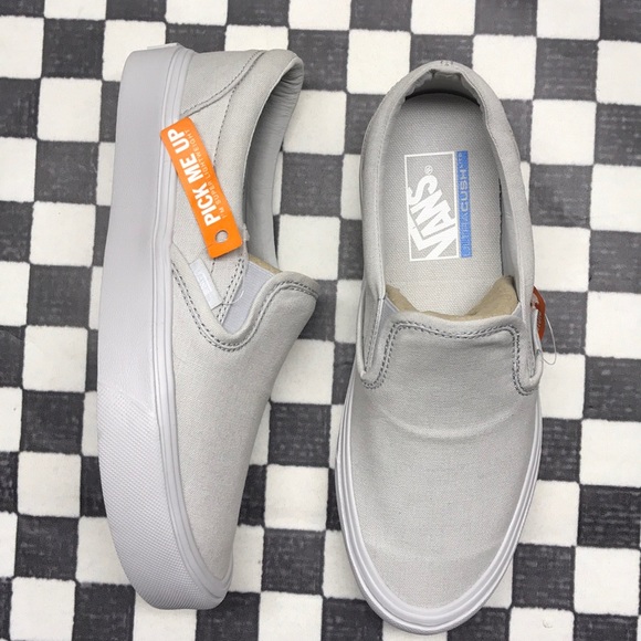 vans slip on lite grey